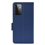 Telefoncover med ridsefast litchitekstur i PU-læder med folio-pungfunktion og stander til Samsung Galaxy A53 5G