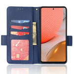 Telefoncover med ridsefast litchitekstur i PU-læder med folio-pungfunktion og stander til Samsung Galaxy A53 5G