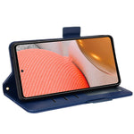 Telefoncover med ridsefast litchitekstur i PU-læder med folio-pungfunktion og stander til Samsung Galaxy A53 5G