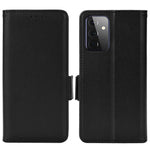 Telefoncover med ridsefast litchitekstur i PU-læder med folio-pungfunktion og stander til Samsung Galaxy A53 5G
