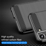 1.8mm Brushed Surface TPU Case Air Cushion Super Thin Carbon Fiber Texture Phone Protective Cover for Samsung Galaxy S22 5G