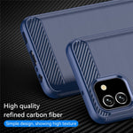 1.8mm Brushed TPU Case Carbon Fiber Texture Phone Protective Cover for Samsung Galaxy A03 (166.5mm)