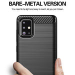 1.8mm Heat Dissipation TPU Case Full Brushed Surface Coverage Carbon Fiber Texture Phone Cover for Samsung Galaxy A71 4G SM-A715