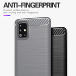 1.8mm Heat Dissipation TPU Case Full Brushed Surface Coverage Carbon Fiber Texture Phone Cover for Samsung Galaxy A71 4G SM-A715