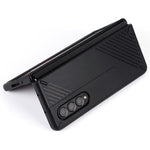 Anti-scratch Hard PC Folding Phone Case with Stylus Pen Slot for Samsung Galaxy Z Fold3 5G