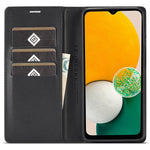 LC.IMEEKE tegnebogsetui med kulfiberstruktur i PU-læder til Samsung Galaxy A13 5G / A04s 4G (164,7 mm)