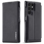 LC.IMEEKE Magnetiskt Läderfodral med Automatisk Stängning och Kortplats för Samsung Galaxy S22 Ultra 5G