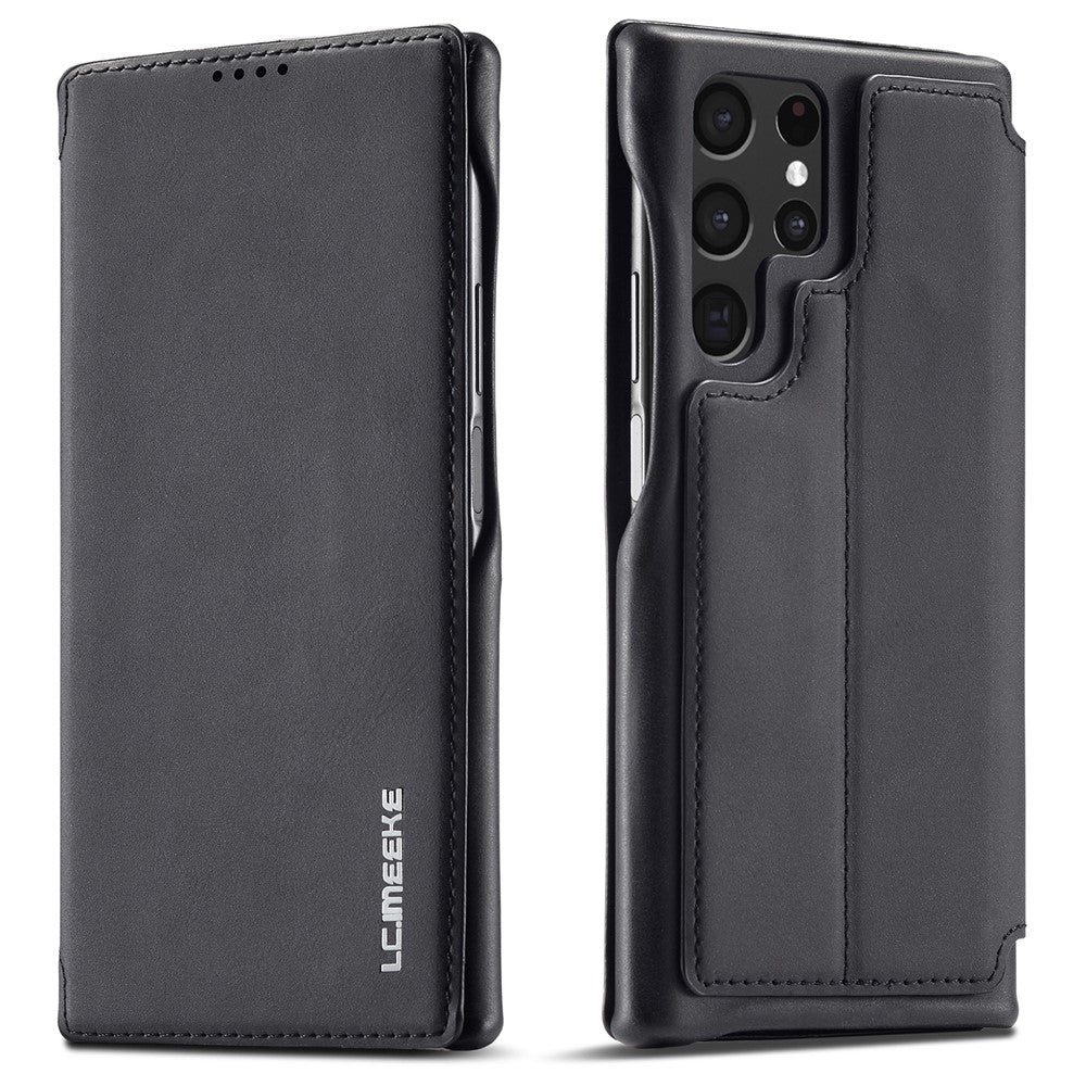 LC.IMEEKE Magnetiskt Läderfodral med Automatisk Stängning och Kortplats för Samsung Galaxy S22 Ultra 5G