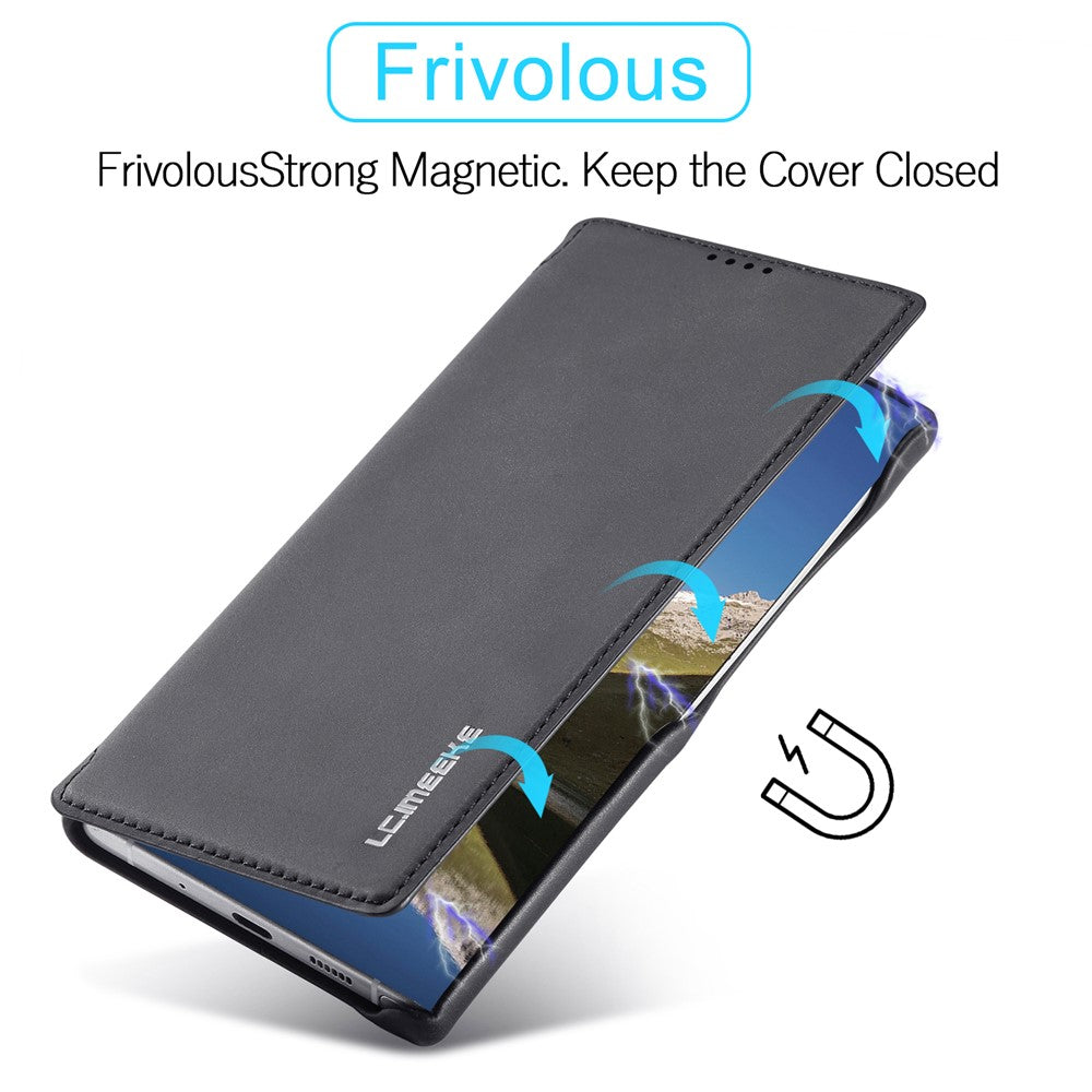 LC.IMEEKE Magnetiskt Läderfodral med Automatisk Stängning och Kortplats för Samsung Galaxy S22 Ultra 5G