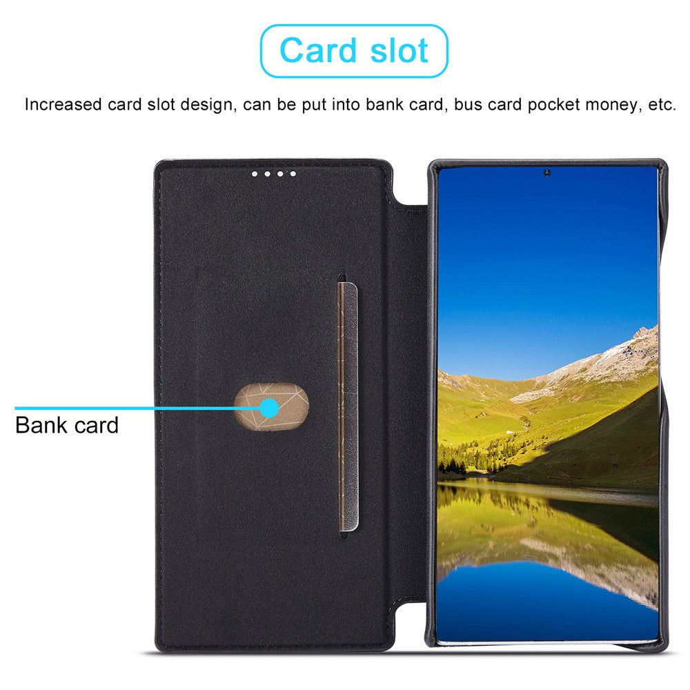 LC.IMEEKE Magnetiskt Läderfodral med Automatisk Stängning och Kortplats för Samsung Galaxy S22 Ultra 5G