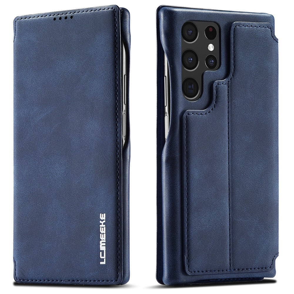 LC.IMEEKE Magnetiskt Läderfodral med Automatisk Stängning och Kortplats för Samsung Galaxy S22 Ultra 5G