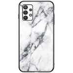 Härdat glas + PC + TPU Välskyddat reptåligt marmormönster mobilskal för Samsung Galaxy A33 5G
