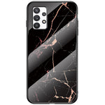 Tempered Glass + PC + TPU Well-protected Anti-scratch Marble Pattern Phone Case Shell for Samsung Galaxy A33 5G