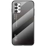 Färgtonad reptålig härdat glas + PC + TPU hybridmobilskal för Samsung Galaxy A53 5G
