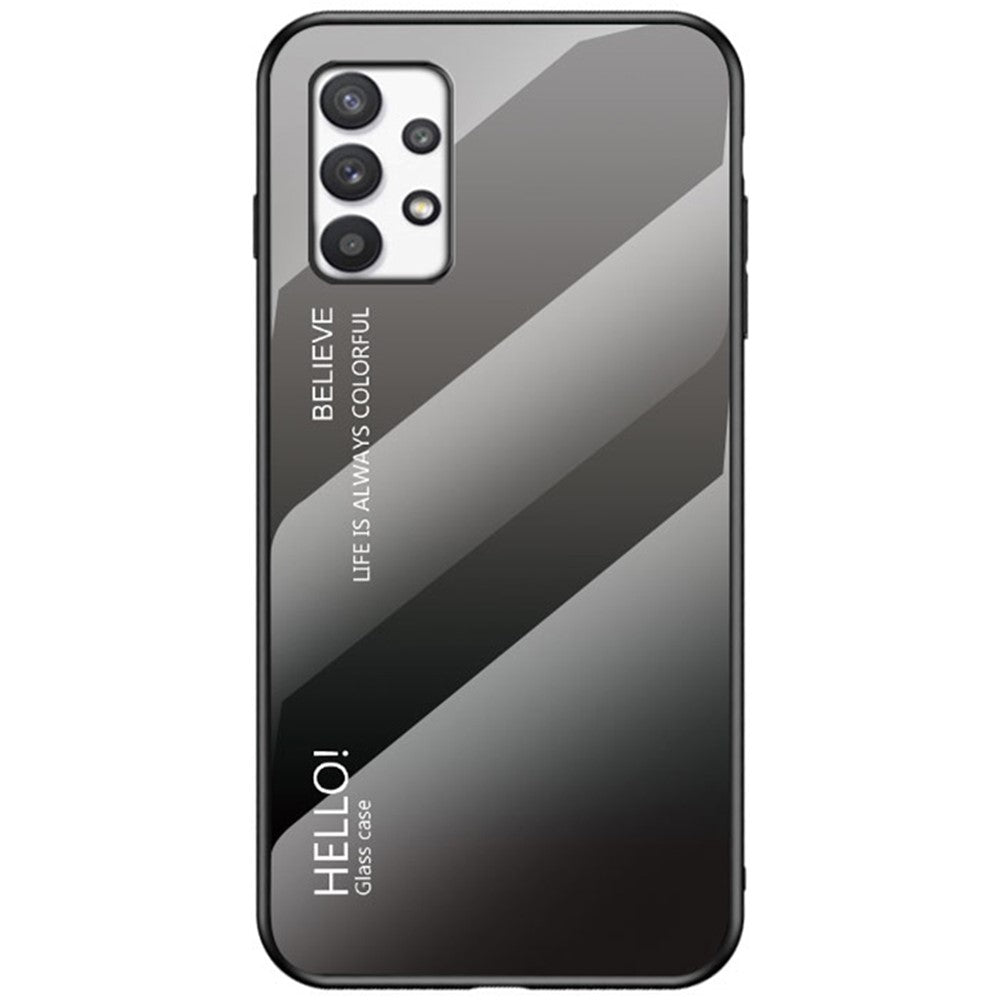 Färgtonad reptålig härdat glas + PC + TPU hybridmobilskal för Samsung Galaxy A53 5G