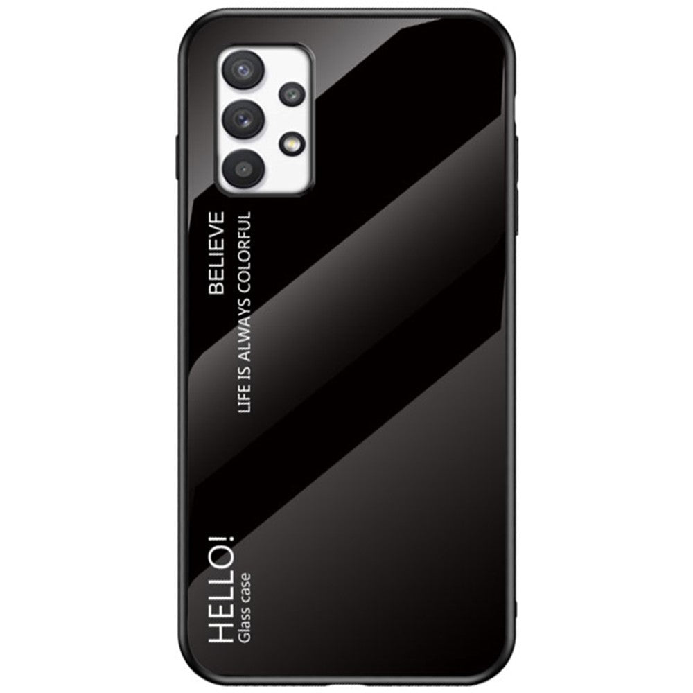 Färgtonad reptålig härdat glas + PC + TPU hybridmobilskal för Samsung Galaxy A53 5G