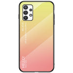 Färgtonad reptålig härdat glas + PC + TPU hybridmobilskal för Samsung Galaxy A53 5G