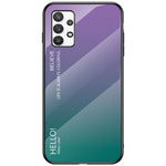 Färgtonad reptålig härdat glas + PC + TPU hybridmobilskal för Samsung Galaxy A53 5G