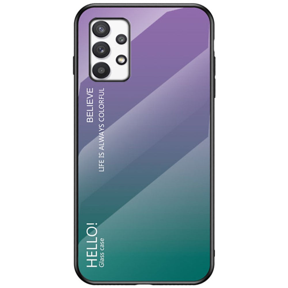 Färgtonad reptålig härdat glas + PC + TPU hybridmobilskal för Samsung Galaxy A53 5G