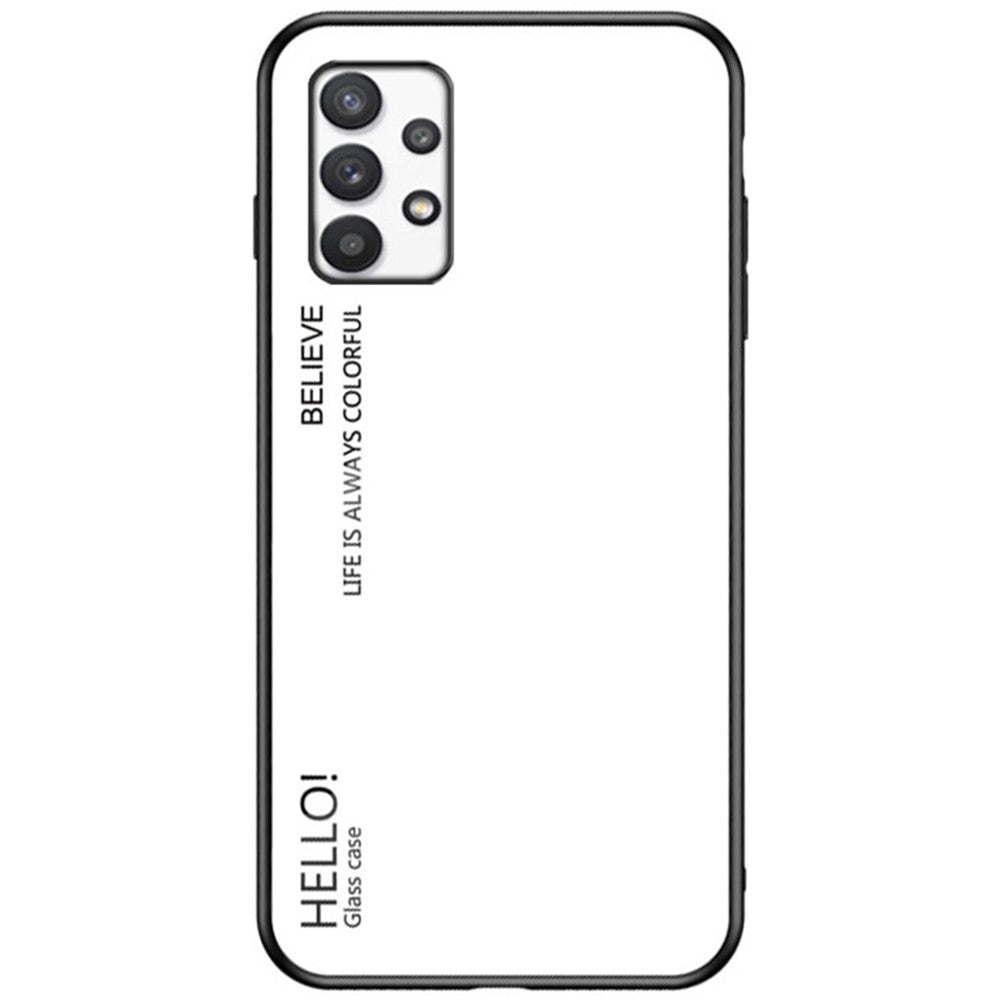 Färgtonad reptålig härdat glas + PC + TPU hybridmobilskal för Samsung Galaxy A53 5G