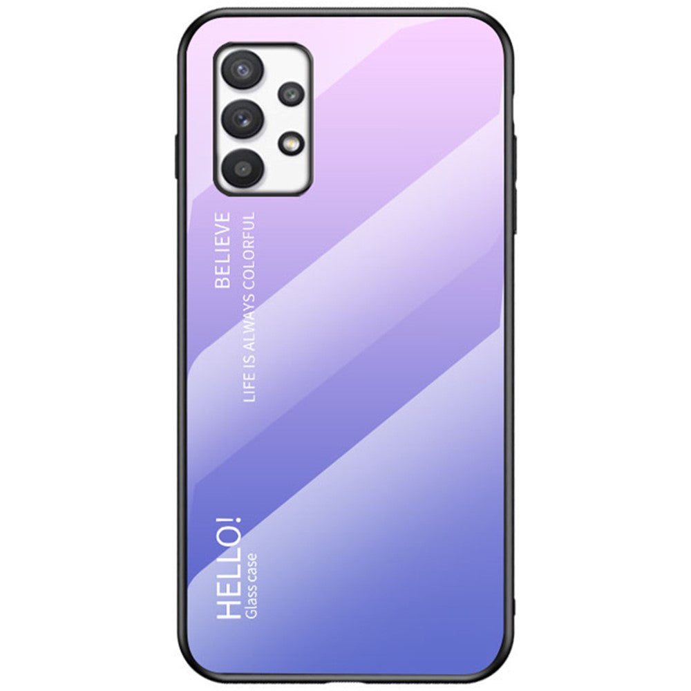 Färgtonad reptålig härdat glas + PC + TPU hybridmobilskal för Samsung Galaxy A53 5G