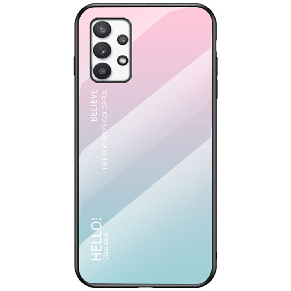Gradient Farve Anti-ridse Hærdet Glas + PC + TPU Hybrid Telefoncover til Samsung Galaxy A53 5G