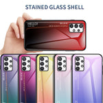 Gradient Farve Anti-ridse Hærdet Glas + PC + TPU Hybrid Telefoncover til Samsung Galaxy A53 5G