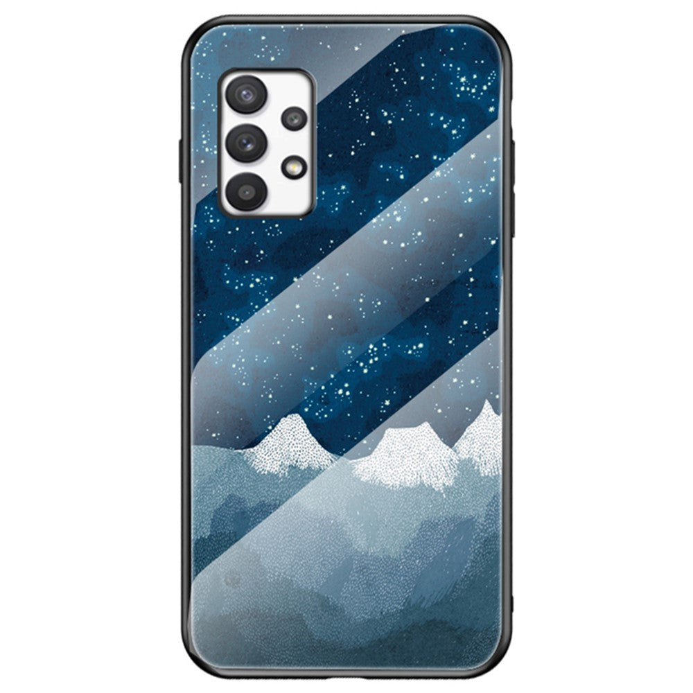 Hærdet glas med stjernehimmel-mønster + PC + TPU beskyttelsescover til Samsung Galaxy A33 5G