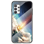 Skyddande mobilskal i härdat glas + PC + TPU med stjärnmotiv för Samsung Galaxy A33 5G