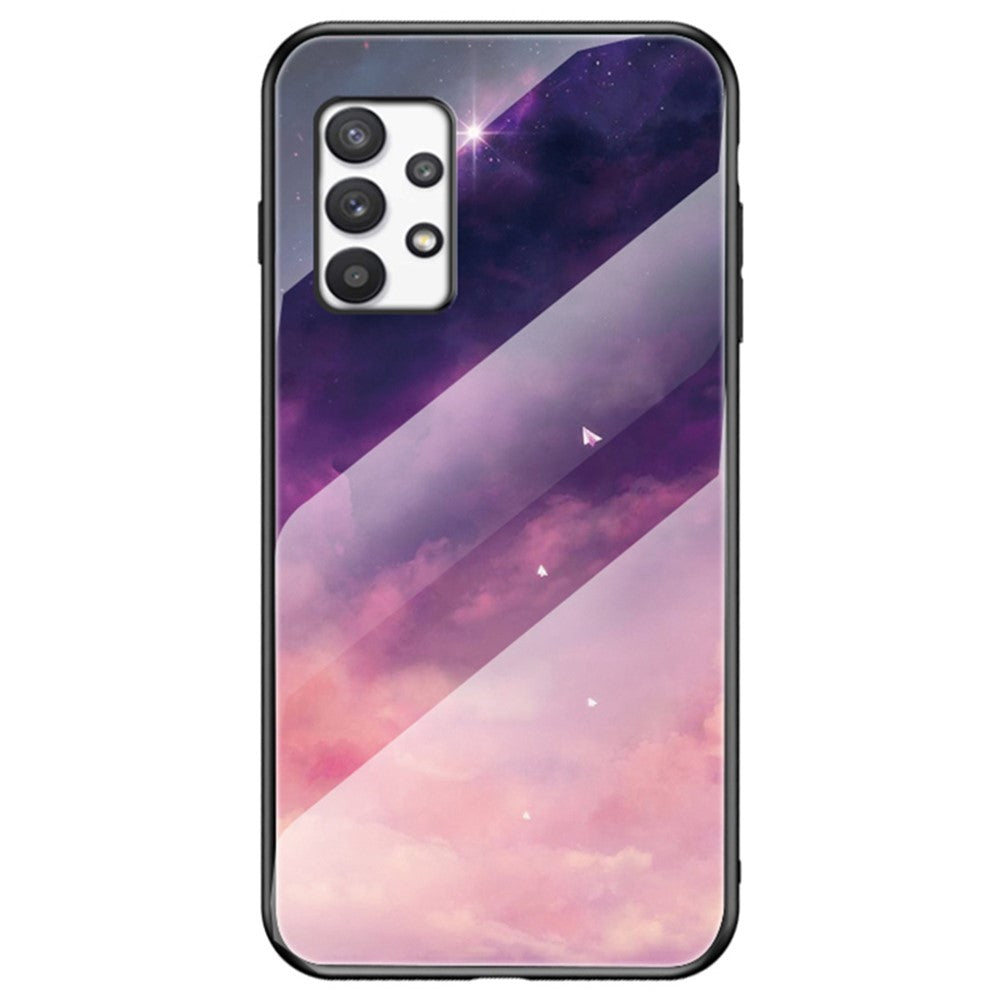 Hærdet glas med stjernehimmel-mønster + PC + TPU beskyttelsescover til Samsung Galaxy A33 5G