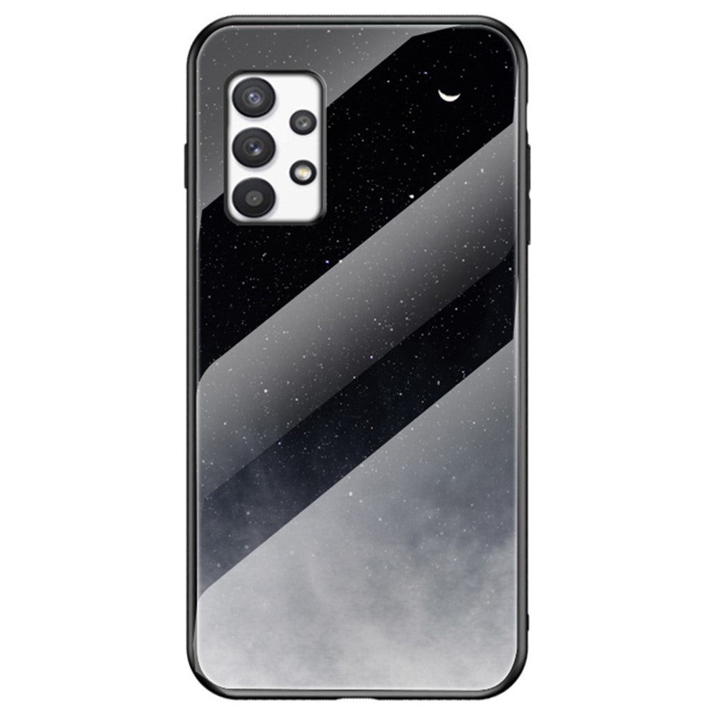 Skyddande mobilskal i härdat glas + PC + TPU med stjärnmotiv för Samsung Galaxy A33 5G