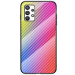 Kolfiberstruktur Härdat Glas Baksida PC+TPU Skyddande Anti-fingeravtryck Reptåligt mobilskal för Samsung Galaxy A53 5G