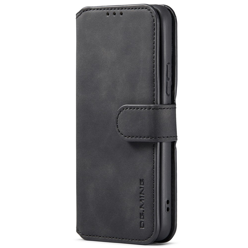 DG.MING Retro Leather Case Anti-drop Well-protected Wallet Stand Phone Cover for Samsung Galaxy S22+ 5G