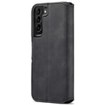 DG.MING Retro Leather Case Anti-drop Well-protected Wallet Stand Phone Cover for Samsung Galaxy S22+ 5G
