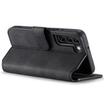 DG.MING Retro Leather Case Anti-drop Well-protected Wallet Stand Phone Cover for Samsung Galaxy S22+ 5G