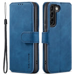 DG.MING All-inclusive beskyttelse retro stil telefoncover stand wallet PU lædercover til Samsung Galaxy S22 5G