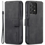 DG.MING Stand Wallet Design Retro Style PU Leather Cover Inner Soft TPU Phone Case for Samsung Galaxy A53 5G