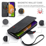 DG.MING Stand Wallet Design Retro Style PU Leather Cover Inner Soft TPU Phone Case for Samsung Galaxy A53 5G