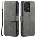 DG.MING Stand Wallet Design Retro Style PU Leather Cover Inner Soft TPU Phone Case for Samsung Galaxy A53 5G