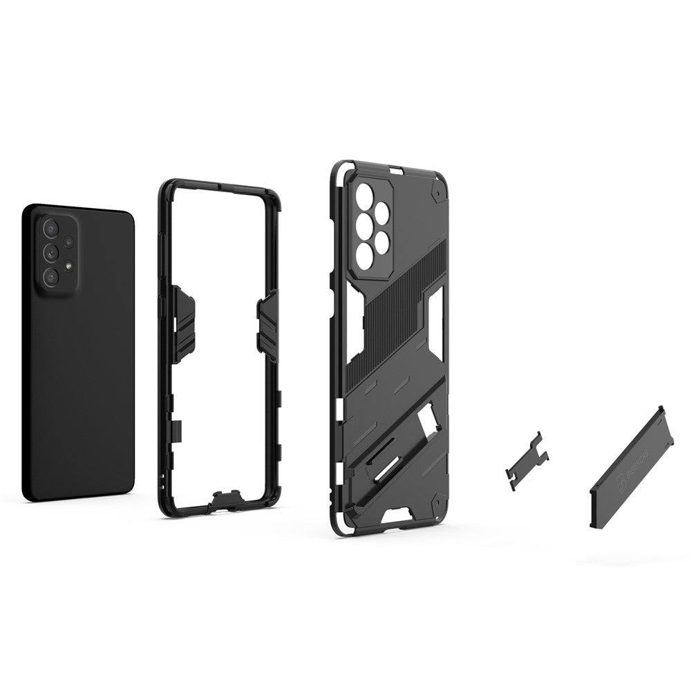 Hands-free Kickstand Design Anti-fall Protection TPU + PC Hybrid Phone Case Shell for Samsung Galaxy A73 5G