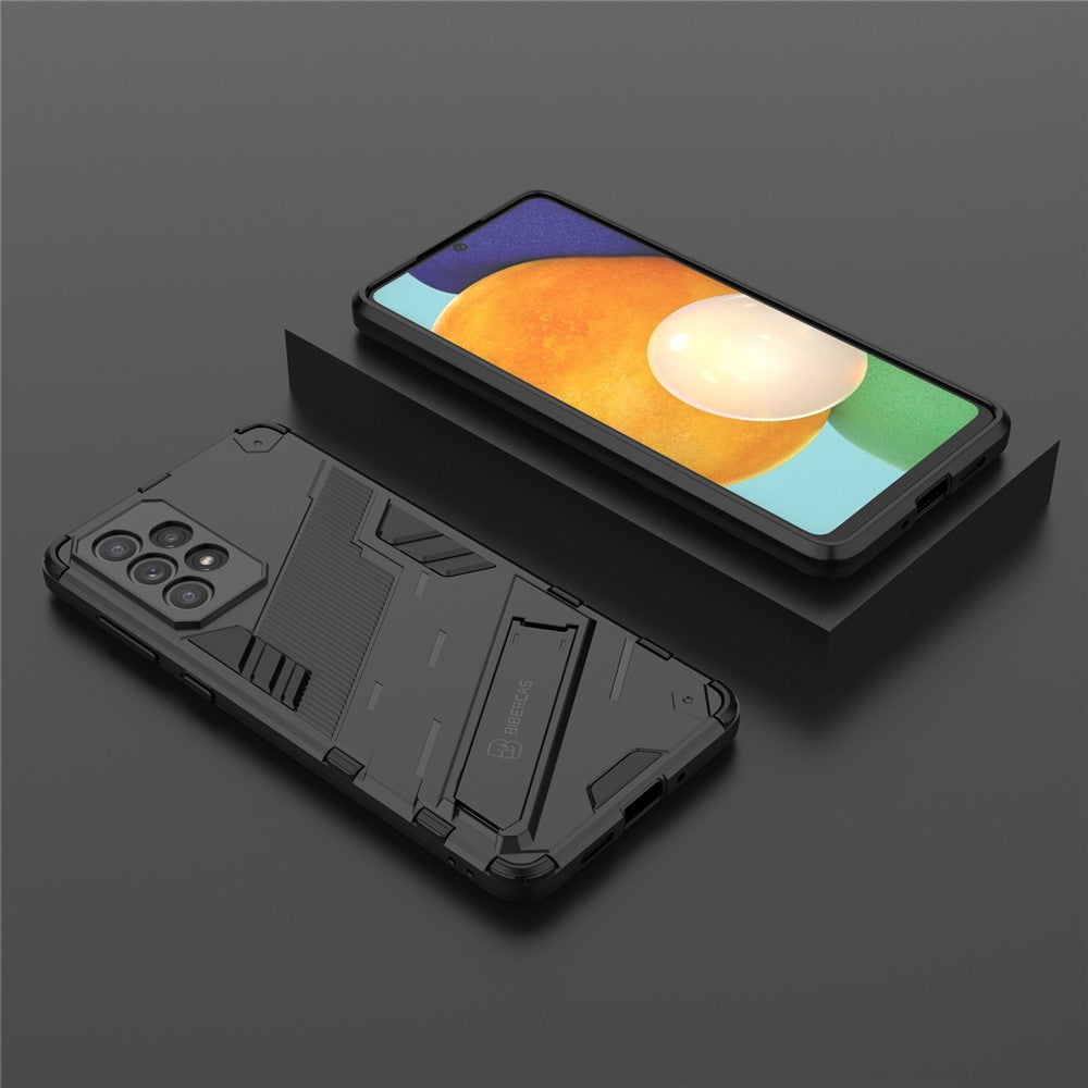 Hands-free Kickstand Design Anti-fall Protection TPU + PC Hybrid Phone Case Shell for Samsung Galaxy A73 5G
