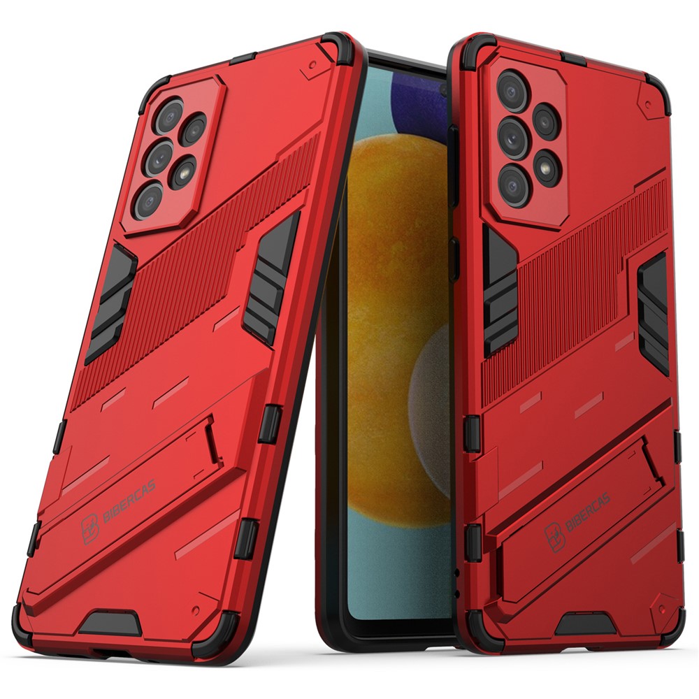 Hands-free Kickstand Design Anti-fall Protection TPU + PC Hybrid Phone Case Shell for Samsung Galaxy A73 5G