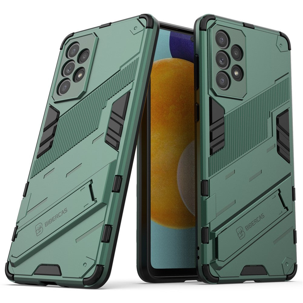 Hands-free Kickstand Design Anti-fall Protection TPU + PC Hybrid Phone Case Shell for Samsung Galaxy A73 5G