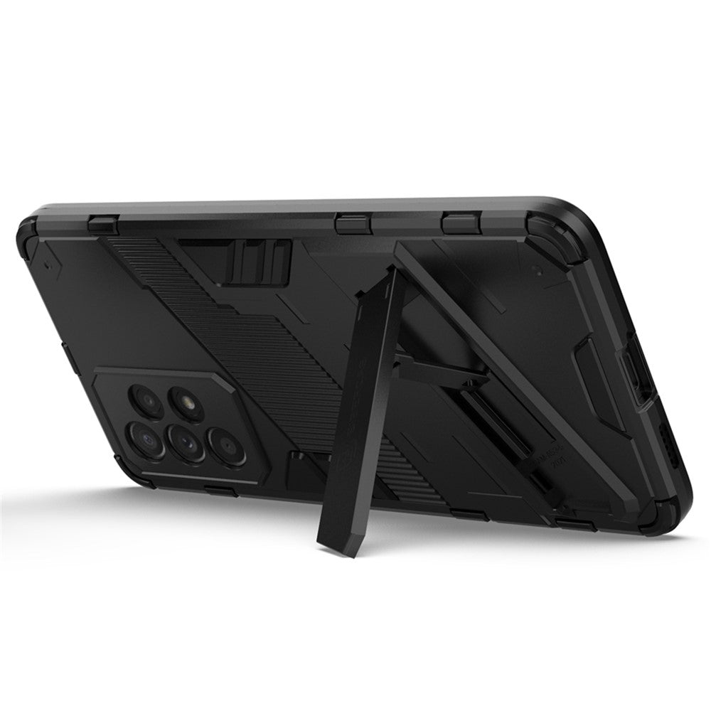 Well-protected Anti-drop Hands-free Kickstand Design TPU + PC Hybrid Phone Case Cover for Samsung Galaxy A53 5G