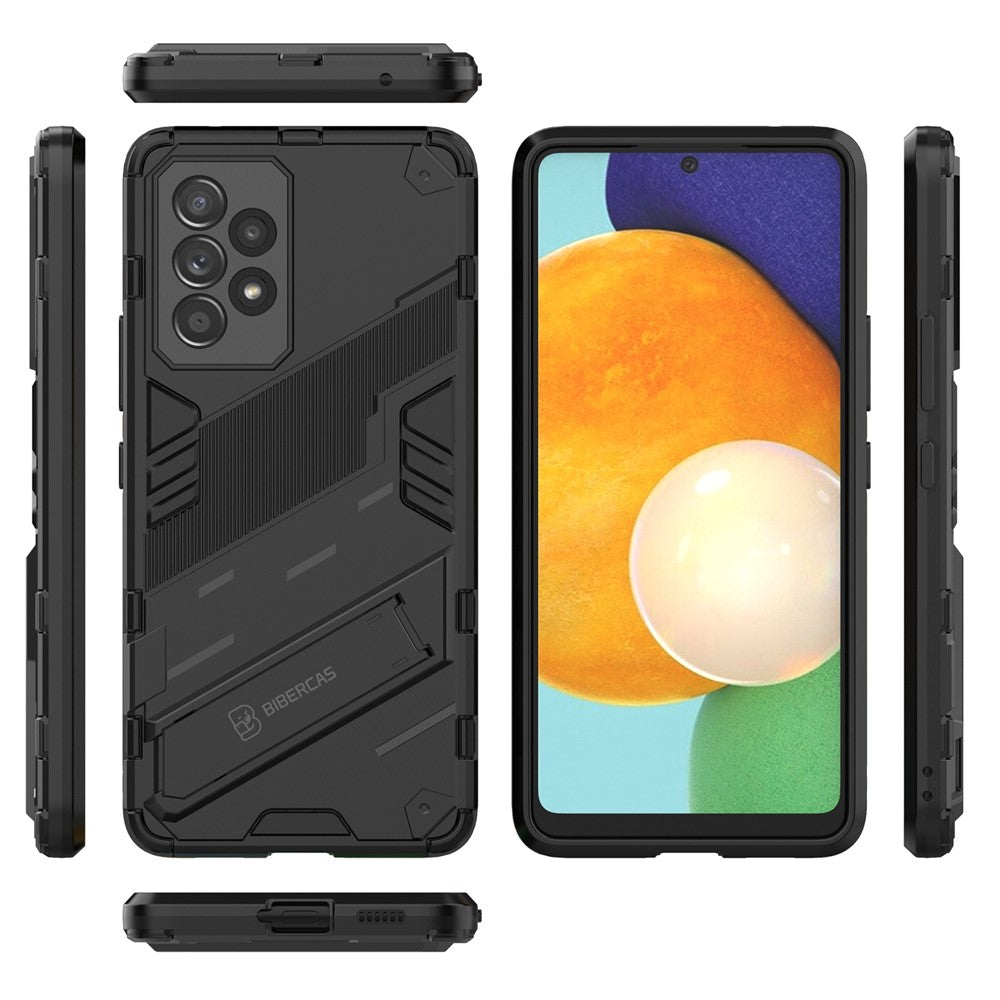 Well-protected Anti-drop Hands-free Kickstand Design TPU + PC Hybrid Phone Case Cover for Samsung Galaxy A53 5G