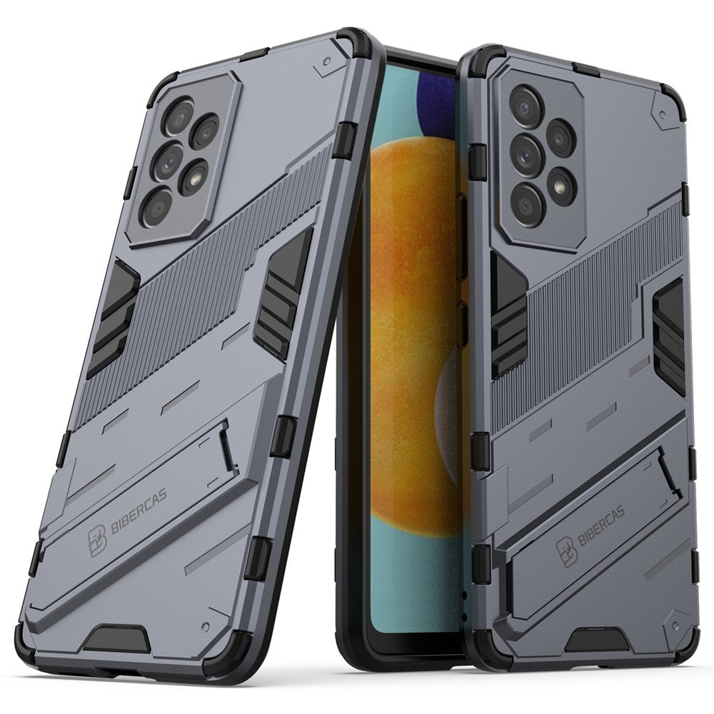 Well-protected Anti-drop Hands-free Kickstand Design TPU + PC Hybrid Phone Case Cover for Samsung Galaxy A53 5G