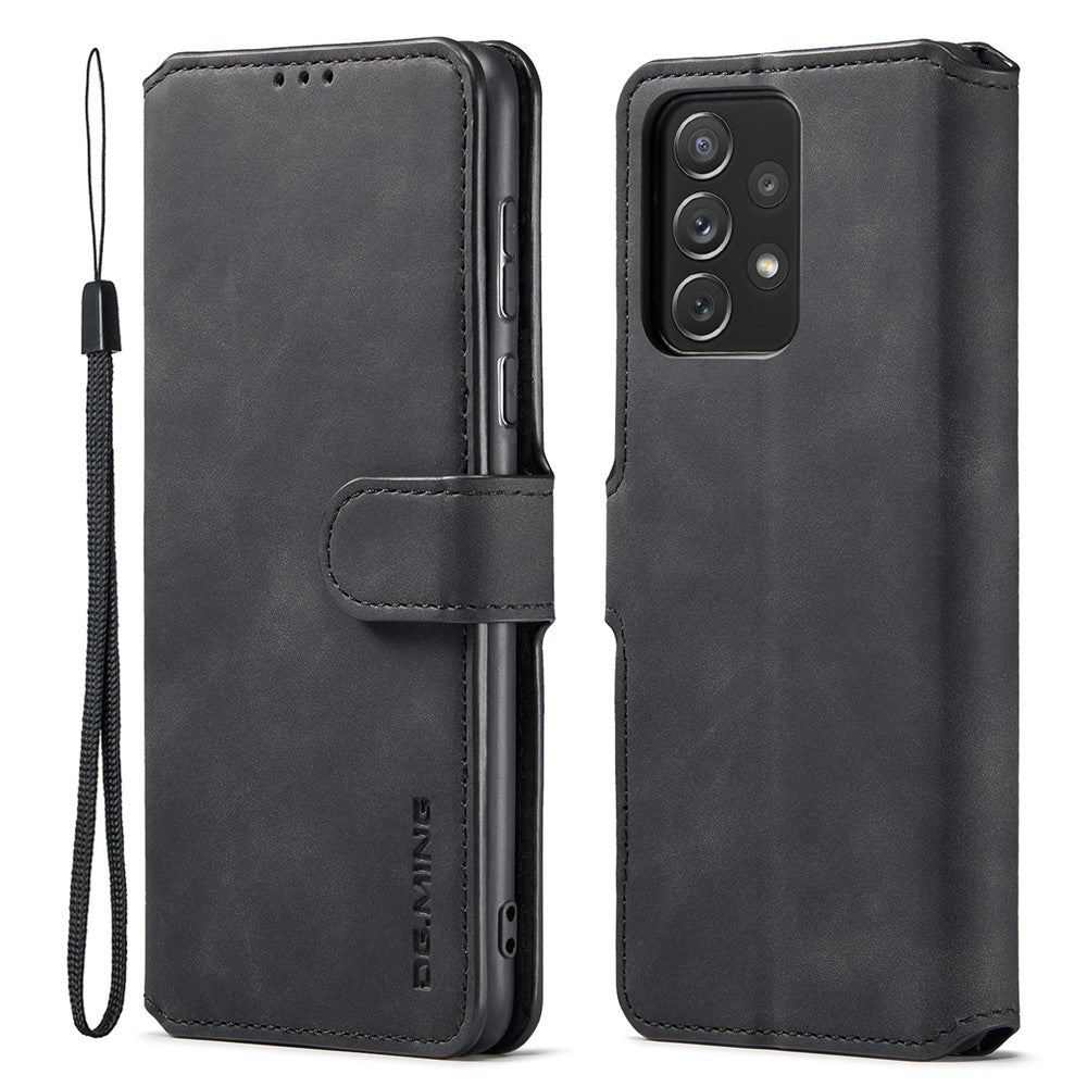 DG.MING Retro Style Shockproof Phone Case PU Leather Stand Wallet Magnetic Clasp Cover for Samsung Galaxy A73 5G