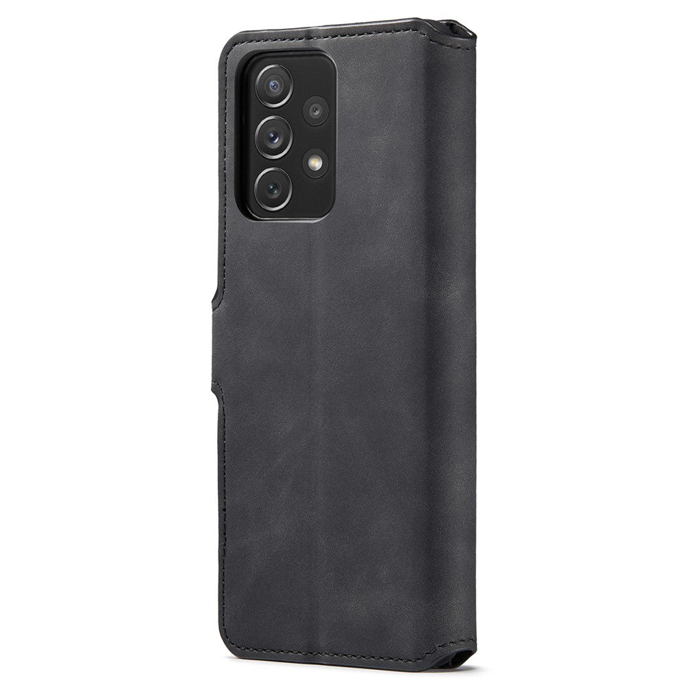 DG.MING Retro Style Shockproof Phone Case PU Leather Stand Wallet Magnetic Clasp Cover for Samsung Galaxy A73 5G