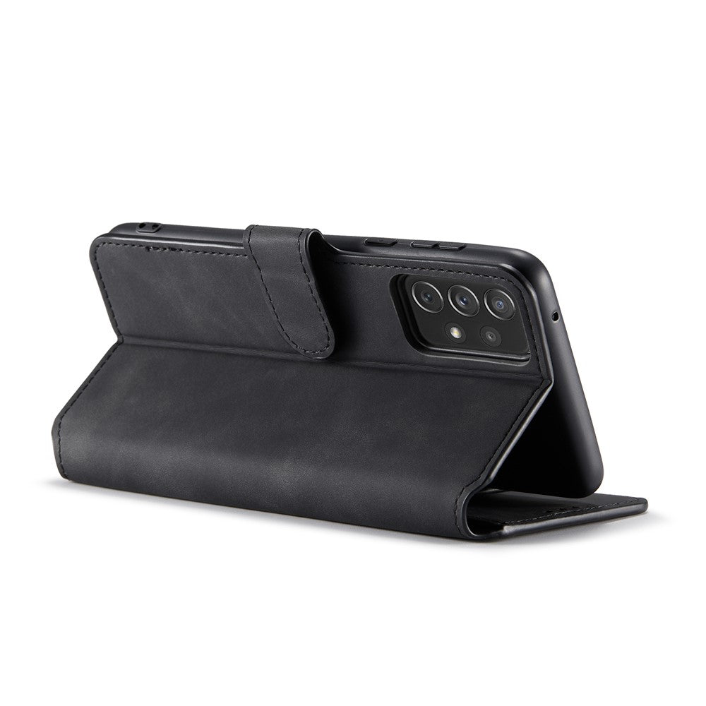 DG.MING Retro Style Shockproof Phone Case PU Leather Stand Wallet Magnetic Clasp Cover for Samsung Galaxy A73 5G