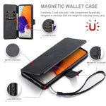 DG.MING Retro Style Shockproof Phone Case PU Leather Stand Wallet Magnetic Clasp Cover for Samsung Galaxy A73 5G